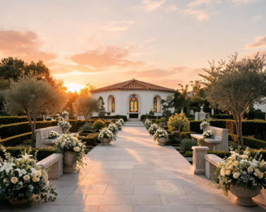 Elegant venue prepared for premium funeral ceremony coordination